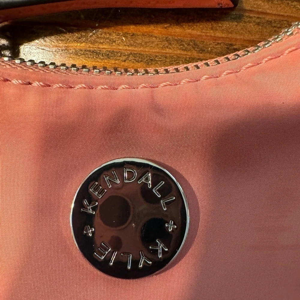 Kendall + Kylie coral pink crossbody bag and change purse nylon